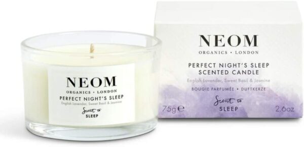 'NEOM- Perfect Night's Sleep Scented Candle, Travel Size | Lavender & Jasmine | Essential Oil Aromatherapy Candle | Scent to Sleep
