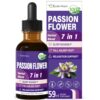 Passion Flower Liquid Drops for Sleep Support, Natural Herbal Formula with Valerian Root Chamomile Extract Support Sleep Soundly & Relaxation. High Bioavailability Supplement.2oz