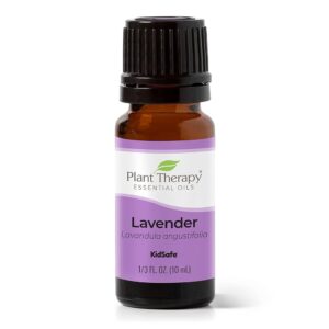 Plant Therapy Lavender Essential Oil 100% Pure, Undiluted, Therapeutic Grade, Aromatherapy Diffuser for Relaxation and Body Care, Healthy Skin and Hair, 10 mL (1/3 oz)