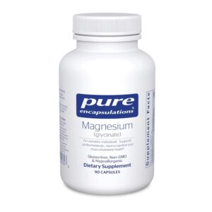 Pure Encapsulations Magnesium (Glycinate) - Supplement to Support Stress Relief, Sleep, Heart Health, Nerves, Muscles, and Metabolism* - with Magnesium Glycinate - 90 Capsules