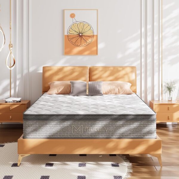 Queen Mattress,10 Inch Gel Memory Foam and Innerspring Hybrid Mattress in a Box with Individual Pocket Spring for Motion Isolation & Silent Sleep,CertiPUR-US,100 Nights Trial