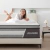 Queen Mattress, 12 Inch Innerspring Hybrid Mattress in a Box with Gel Memory Foam, Individually Wrapped Encased Coil Pocket Spring Mattress, Pressure Relief, Medium Firm...