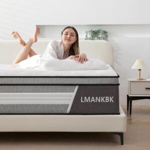 Queen Mattress, 12 Inch Innerspring Hybrid Mattress in a Box with Gel Memory Foam, Individually Wrapped Encased Coil Pocket Spring Mattress, Pressure Relief, Medium Firm...