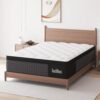 Queen Mattress, 14 Inch Hybrid Mattress Eurotop with Gel Memory Foam,Motion Isolation Individually Wrapped Pocket Coils Mattress,Breathable Comfort Soft Mattress Pressure Relief