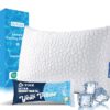 QUTOOL Cooling Bed Pillows for Sleeping Shredded Memory Foam Pillows - Gel Pillow Adjustable Pillows for Side Stomach&Back Sleepers Washable Removable Cover Standard Size (Pack...