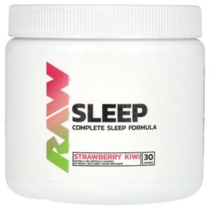 RAW Natural Sleep Aid Supplement - Relaxation Enhancer & Mood Support with Melatonin, Magnesium, Zinc, L-Tryptophan & Lemon Balm Extract to Relax & Calm The Mind & Body - 30...