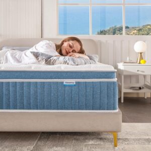 Rimensy Full Mattress, 12 Inch Hybrid Mattress in a Box, Gel Memory Foam Mattress, Individually Wrapped Pocket Coils Innerspring Mattress, Support & Pressure Relief, Medium Firm...