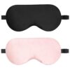 Silk Sleep Mask Breathable Blackout Eye Mask for Sleep Dorm Room Essentials Road Trip Travel Flight Airplane Essentials for All Girls Guys Ideal for Nighttime Sleep Naps Yoga...