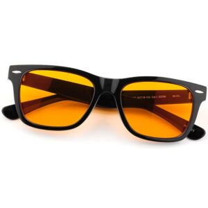 Sleep Glasses 99.9% Blue Light Glasses Dual AR Coatings Amber Orange Lens for Computer Gaming Reduce Eyestrain