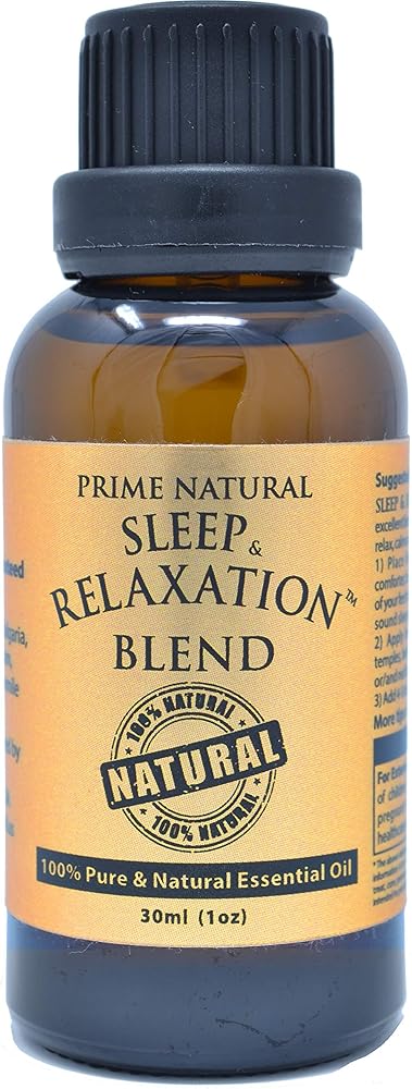 Sleep & Relaxation Essential Oil Blend 30ml/1oz - by Prime Natural - Made in USA - Pure Undiluted Therapeutic Grade - Aromatherapy Scents & Diffuser - Grounding, Calming, Peace,...