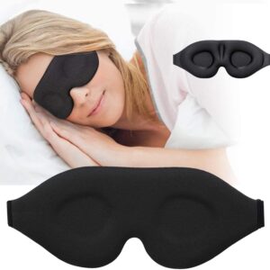 Smart A1 Store Sleep Mask for Women and Men, Eye Masks, 3D Contoured Cup Sleeping Mask and Blindfold, Full Light Blocking, Night Sleeping Mask, Zero Pressure Night Eye Cover...