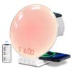 Smart Sunrise Alarm Clock with Wireless Charging Station, Compatible with iPhone/Apple Watch/Airpods, App Control White Noise Sound Machine, Night Light, for Kids & Adults