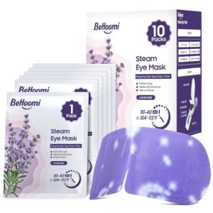 Steam Eye Mask, 10 Packs Heated Eye Mask, Self Heating Disposable SPA Warm Compress for Eyes Sleep Mask, Soothing Moist Heat Eye Masks, Travel Essentials & Relaxation Gifts...