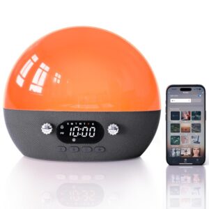 Sunrise Alarm Clock- Bluetooth Speaker with Smart Alarm Clocks for Bedrooms, Alexa & APP Control, 11 White Noise Sound Machine, Sunset Night Light Wake up Light for Kids& Heavy...