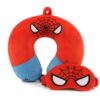 Superhero Travel Pillow for Kids & Adults with Sleep Eye Mask, Memory Foam U-Shaped Neck Pillow with Washable Cover, Soft Head Support Travel Accessories for Airplane Car Train...