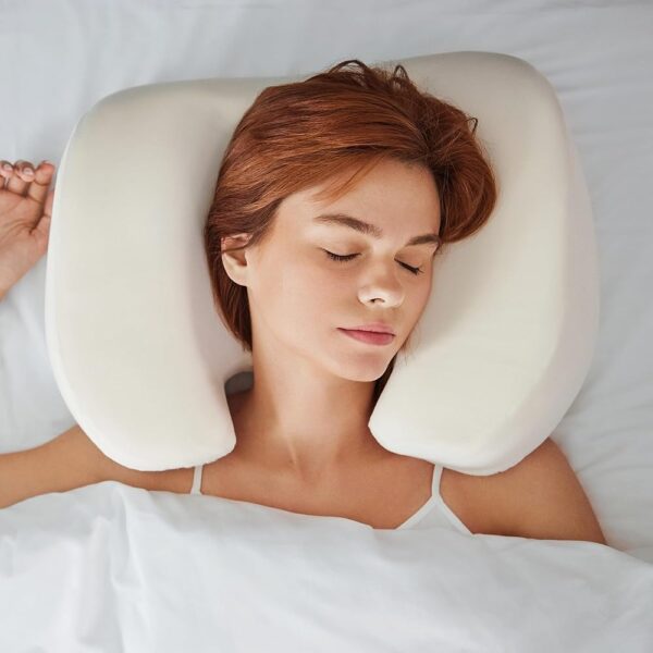 The Best Back Sleeper Pillow, Sleep on Your Back Comfortably, Wrinkle Prevention, Patent Pending Neck Support, Satin Case Included, 100 Night Sleep Trial, CertiPUR-US