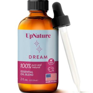 UpNature Dream Sleep Essential Oil - 2 Oz – Sleep Peacefully, Soothing Scent, Calming, Serenity - Undiluted, Non-GMO, Aromatherapy with Dropper