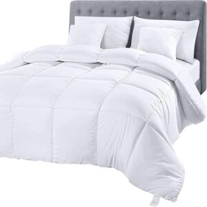 Utopia Bedding Comforter Duvet Insert, Quilted Comforter with Corner Tabs, Box Stitched Down Alternative Comforter King (White)