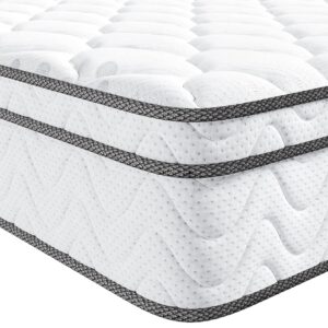 Vesgantti Twin Mattress, 9 Inch Hybrid Twin Size Mattress in a Box, Gel Memory Foam and Pocket Coils Innerspring Mattresses with Ergonomic Design, Medium Firm Feel, 39"*75"*9"