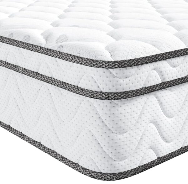 Vesgantti Twin Mattress, 9 Inch Hybrid Twin Size Mattress in a Box, Gel Memory Foam and Pocket Coils Innerspring Mattresses with Ergonomic Design, Medium Firm Feel, 39"*75"*9"
