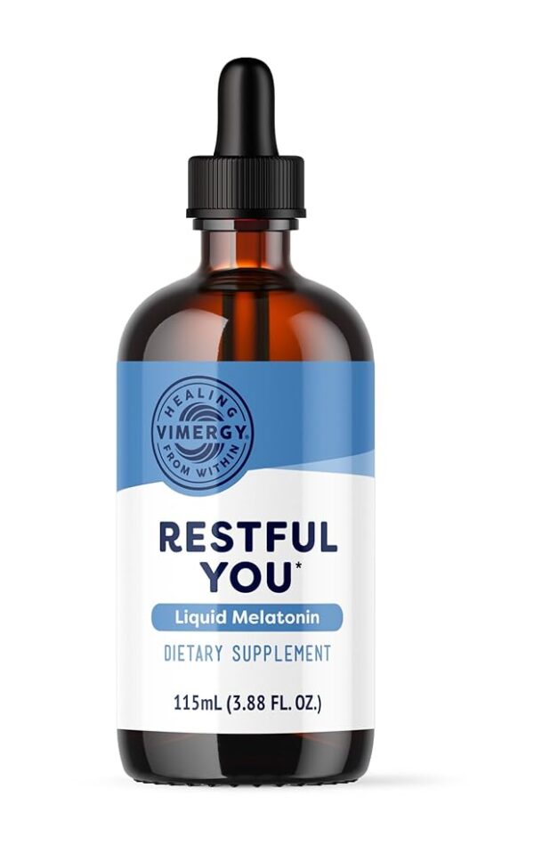 Vimergy Melatonin – Natural Sleep Aid – Sleep Supplement – Helps You Fall Asleep Faster & Stay Asleep Longer - Non-GMO, Gluten-Free, Kosher, Soy-Free, Vegan, Paleo (115 mL)