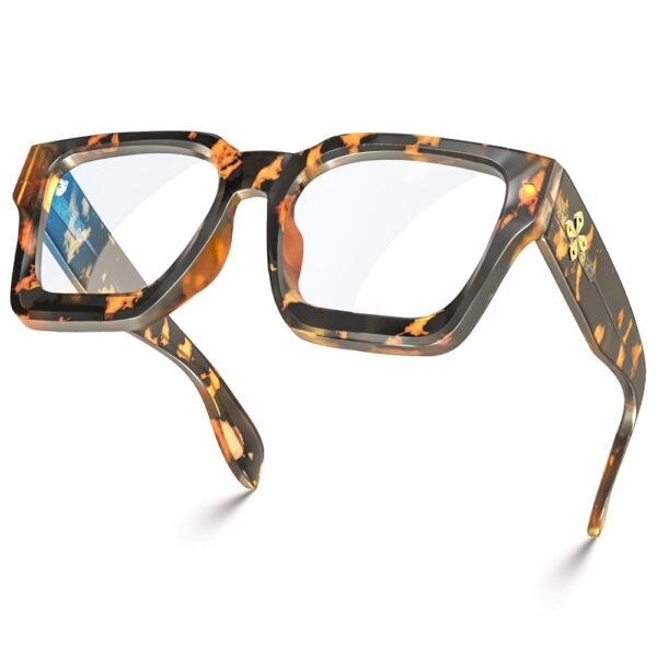VISOONE Blue Light Blocking Glasses Rectangle Chic Preppy Look MultiColor Frame for Women Men RIVER