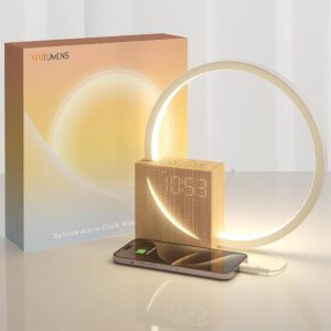 Vivilumens Sunrise Alarm Clock for Heavy Sleepers Adults, Wake-up Light, Sleep Aid 10 White Noise Sound Machines with 30/60/90 Timer, 3 Level Dimmable Touch Table Lamp with...
