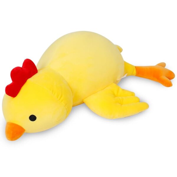 Weighted Chick Plush, 24" 4.2 lbs Weighted Stuffed Animals, Cute Plushie Dolls Throw Pillow Birthday for Children Kids Adults
