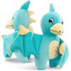 Weighted dinosaur stuffed animal, 3.5 lbs large weighted stuffed animals for calm, comfort and relaxation. Dino weighted plush pillow, cute calming dino plushie dragon for...