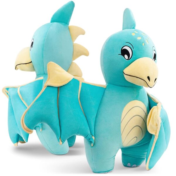 Weighted dinosaur stuffed animal, 3.5 lbs large weighted stuffed animals for calm, comfort and relaxation. Dino weighted plush pillow, cute calming dino plushie dragon for...