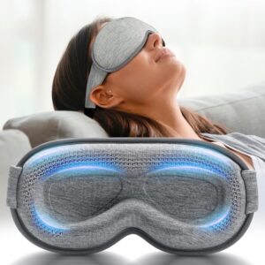 Weighted Eye Mask for Sleeping - Blackout Sleep Mask for Women Men, FACEMOON Lash Extension Eye Covers, Memory Foam, 3D Contoured, Airplane Travel Essentials, Blindfold for...
