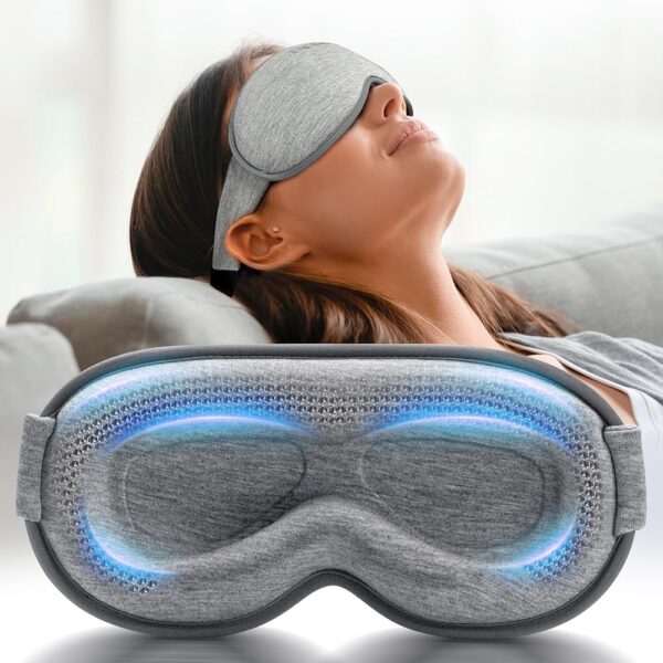 Weighted Eye Mask for Sleeping - Blackout Sleep Mask for Women Men, FACEMOON Lash Extension Eye Covers, Memory Foam, 3D Contoured, Airplane Travel Essentials, Blindfold for...