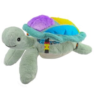 Weighted Sensory Lap Pad Sea Turtle Plush, Stuffed Turtle Toy with Detachable Lap Pillow, FEELix Collection