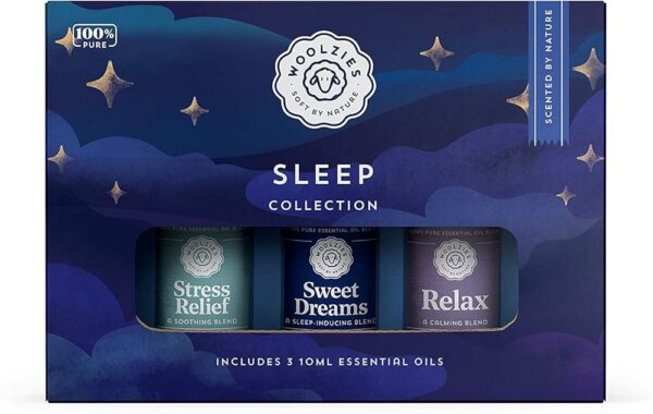 Woolzies Sleep Collection Essential Oil Blend Set | Incl. Sweet Dreams, Relax, & Stress Free Oils |