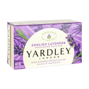 Yardley London English Lavender Naturally Moisturizing Bath Bar, 4.25 ounce