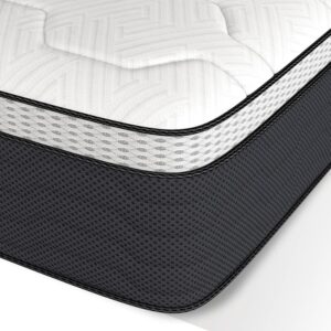 Z-hom Hybrid Queen Mattress 12 Inch, Queen Size Spring Gel Memory Foam Mattress, Medium Firm Queen Mattresses in a Box, Hybrid Coil Innerspring Mattress for Adjustable Bed...