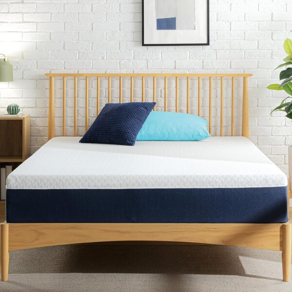 ZINUS 10 Inch Cooling Comfort Hybrid Mattress [New Version], Queen, Fiberglass Free, Medium Firm Feel, Motion Isolation, Certified Safe Foams & Fabric, Mattress in A Box