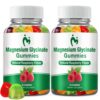 2 Packs Magnesium Glycinate Gummies for Adults & Kids, Calm Magnesium Gummies for Sleep, Magnesium Malate chewable 400mg, Stress & Muscle Relief, Magnesium Potassium Supplement
