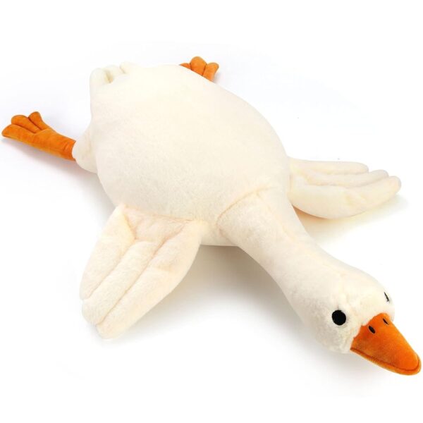30" Goose Stuffed Animal Weighted Plush Toy 3.2Ibs White Swan Throw Soft Plush Sleeping Pillow Stuffed Animal Toys for Kids Gifts