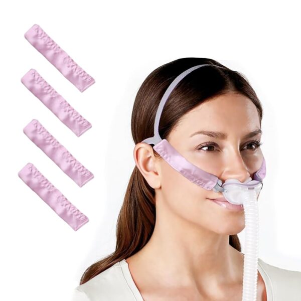 4 Pack Satin CPAP Strap Covers CPAP Face Cushion Universal and Comfort Silky CPAP Headgear Pads for Reducing Red Marks