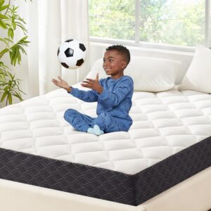 5 Inch Twin Mattress for Kids Adults Cooling Gel-Memory Foam Plus Pillowtop, Breathable and Skin-Friendly, Fiberglass Free, Mattress in a Box for Single Bed, CertiPUR-US® Certified