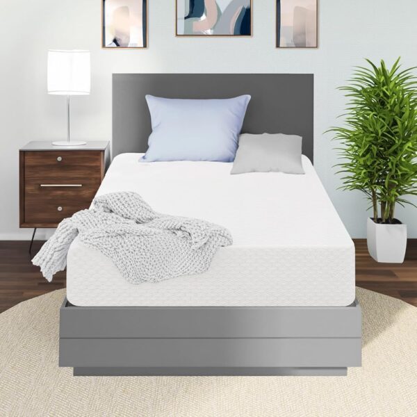 8 Inch Twin Cooling Gel Memory Foam Mattress Medium Firm CertiPUR-US Certified Mattress in a Box Enhanced Pressure Relief Removable Soft Cover No Fiberglass (Twin, 8 in)