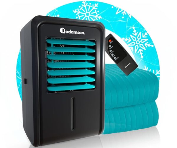 Adamson B10 Aqua Bed Cooling System - Twin 75” L x 39” W - New 2024-100% Cotton Mattress Cooling Bed Pad for Night Sweats - Water Bed Cooler Ideal for Hot Sleepers - 5-Year...