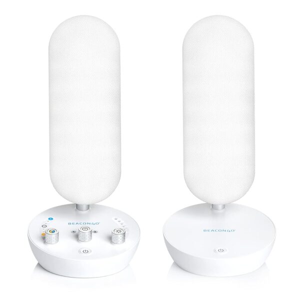 Advanced Light Therapy Lamp, Sleep Therapy lamp, Smart Light, Anti-Aging Cognitive Care, Boosts Focus, Memory and Brain Health - BEACON40 Surround (2 Adjustable Lamps)