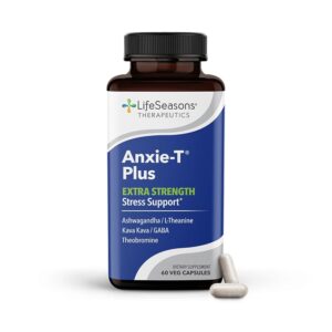 Anxie-T Plus - Extra Strength Stress Relief Supplement - Supports Mood & Mental Focus - Feel Calm and Relaxed - Eases Tension & Nervousness - Ashwagandha, Kava Kava, GABA &...