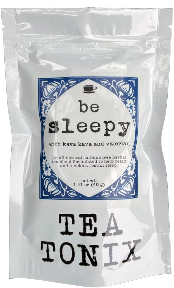 BE SLEEPY Bedtime Tea with Valerian, Chamomile, Lavender, and Kava 40g (1.41oz) - Invoke a Restful Night's Sleep with this Calming Caffeine Free Herbal Tea