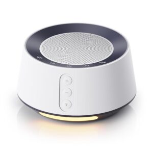 BGOVERSS White Noise Sound Machine with 14 Soothing Sounds and 10 Levels Night Light for Sleeping, 5 Timers and Memory Feature Plug in Sound Machine for Nursery Baby Kids...