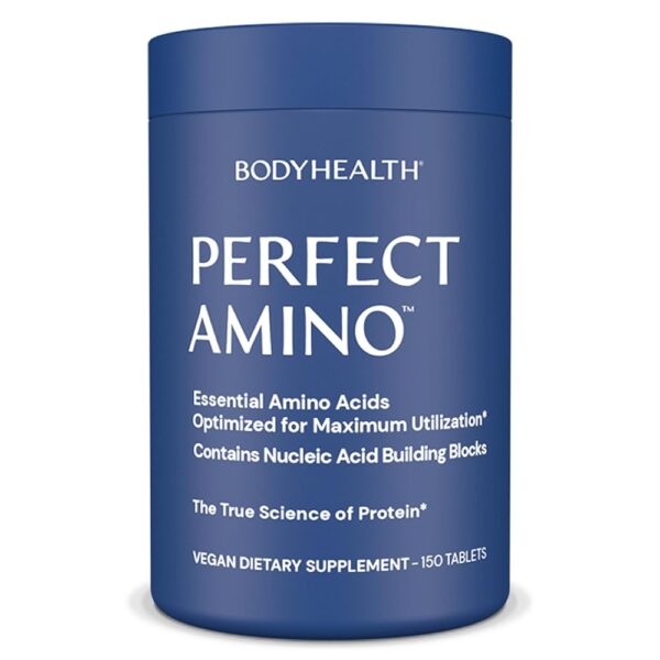 BodyHealth PerfectAmino Tablets (150 ct), Essential Amino Acid with BCAAs + Lysine, Phenylalanine, Threonine, Methionine, Tryptophan, Supplement for Muscle Mass Production,...