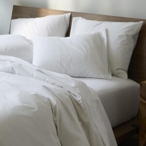 Brooklinen Luxury Sateen Pillowcases - Set of 2, Standard Size in White - 100% Long Staple Cotton with Envelope Closure