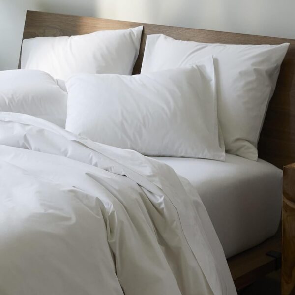 Brooklinen Luxury Sateen Pillowcases - Set of 2, Standard Size in White - 100% Long Staple Cotton with Envelope Closure